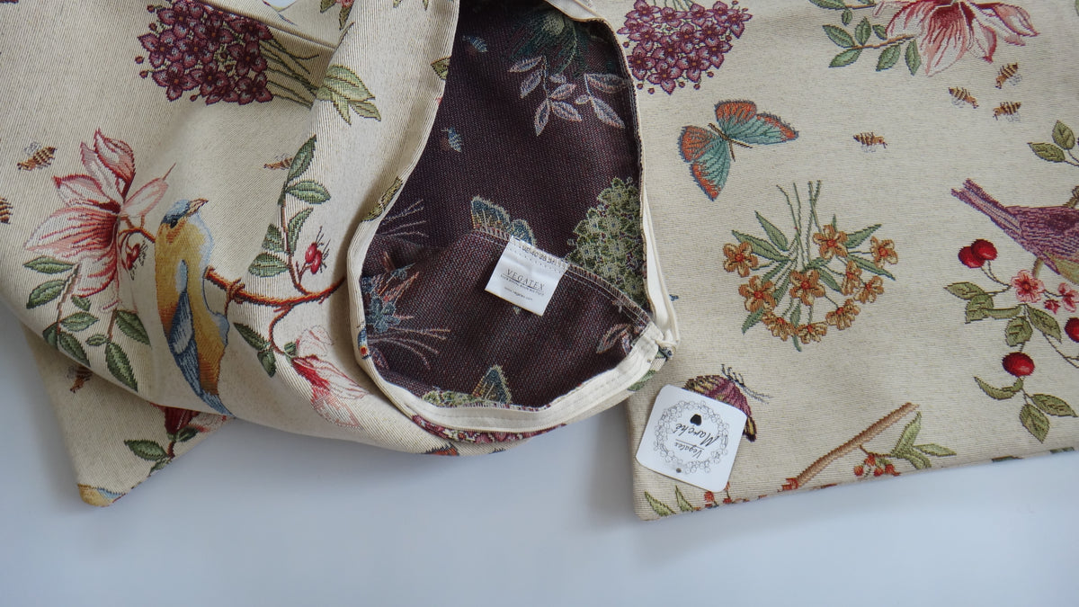 2個セット　タグ付き！ビーアンドティー ゴブラン織 クッションカバー 2個セット タグ付き！ビーアンドティー ゴブラン織 クッションカバー